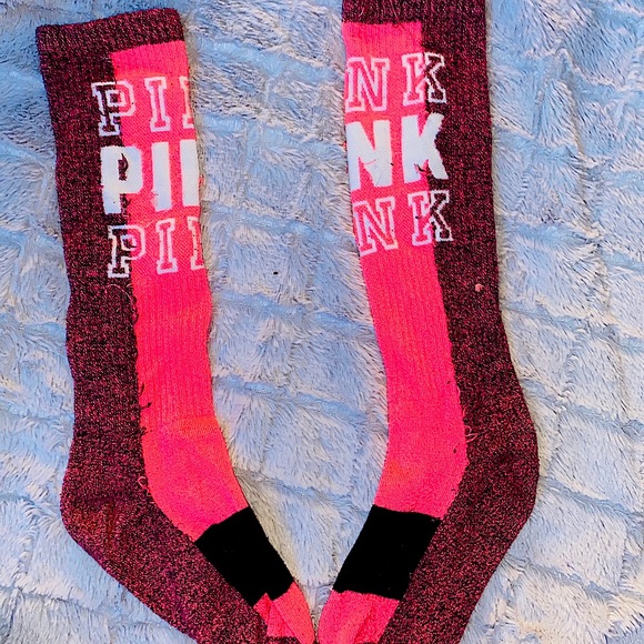 PINK Victoria's Secret Accessories - 💓PINK💓Victoria’s Secret💄long socks🙂🧦